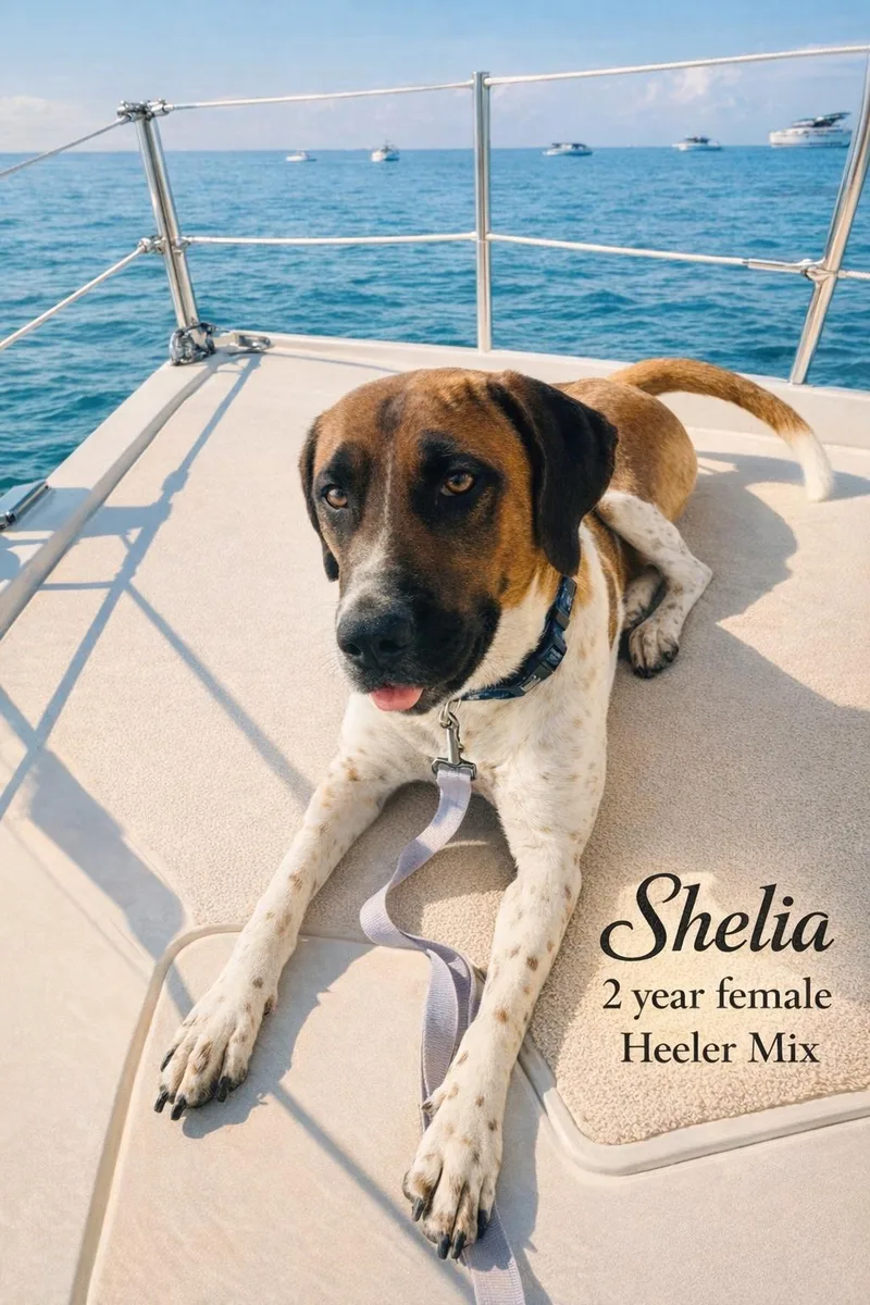 An adult medium-sized female White / Cream Australian Cattle Dog / Blue Heeler dog named Shelia  –  for adoption in Mesa, AZ