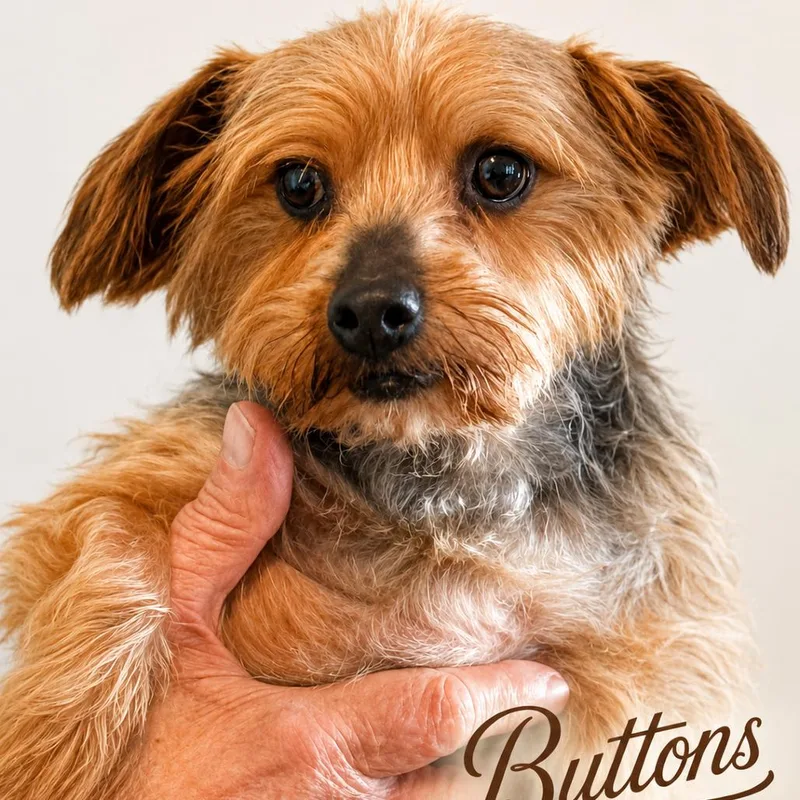 An adult small-sized male Yellow / Tan / Blond / Fawn Yorkshire Terrier dog named Buttons for adoption in Cleveland, TN