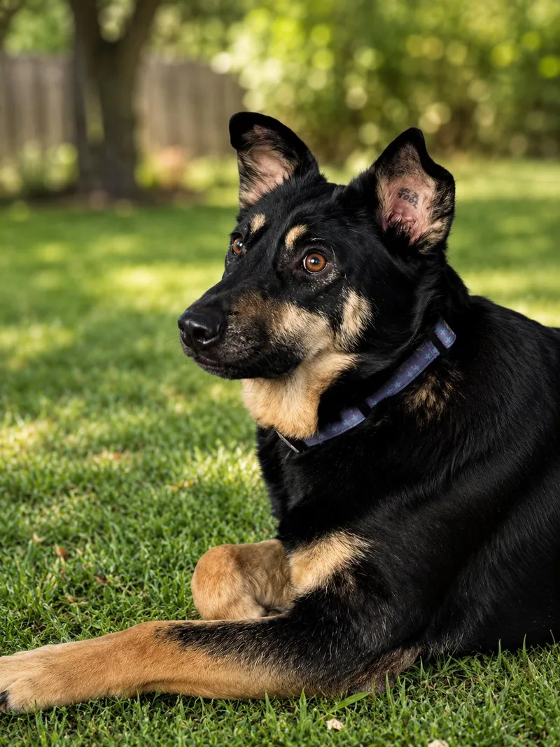 A young medium-sized female Tricolor (Brown, Black, & White) Shepherd dog named Myla for adoption in Vernon, CT
