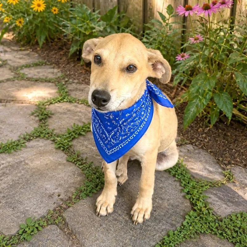 A young small-sized male Yellow / Tan / Blond / Fawn Labrador Retriever dog named Tofu for adoption in Boerne, TX