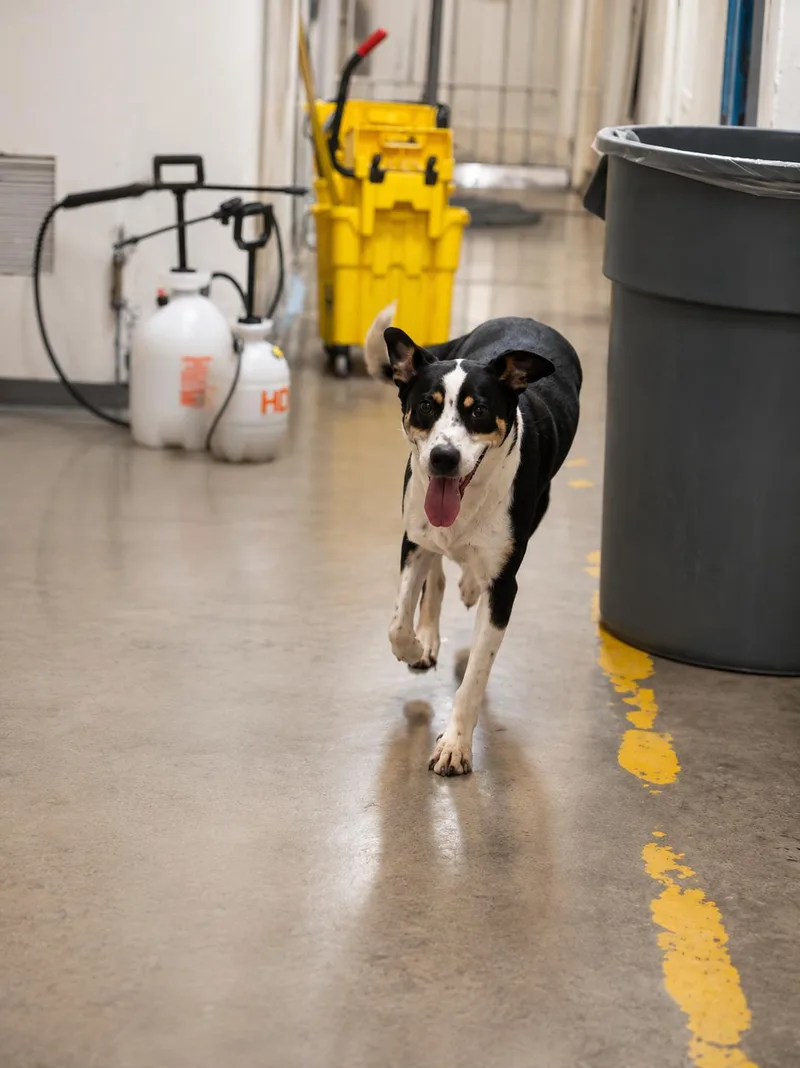 An adult medium-sized female Tricolor (Brown, Black, & White) Australian Cattle Dog / Blue Heeler dog named Chowder for adoption in Phoenix, AZ