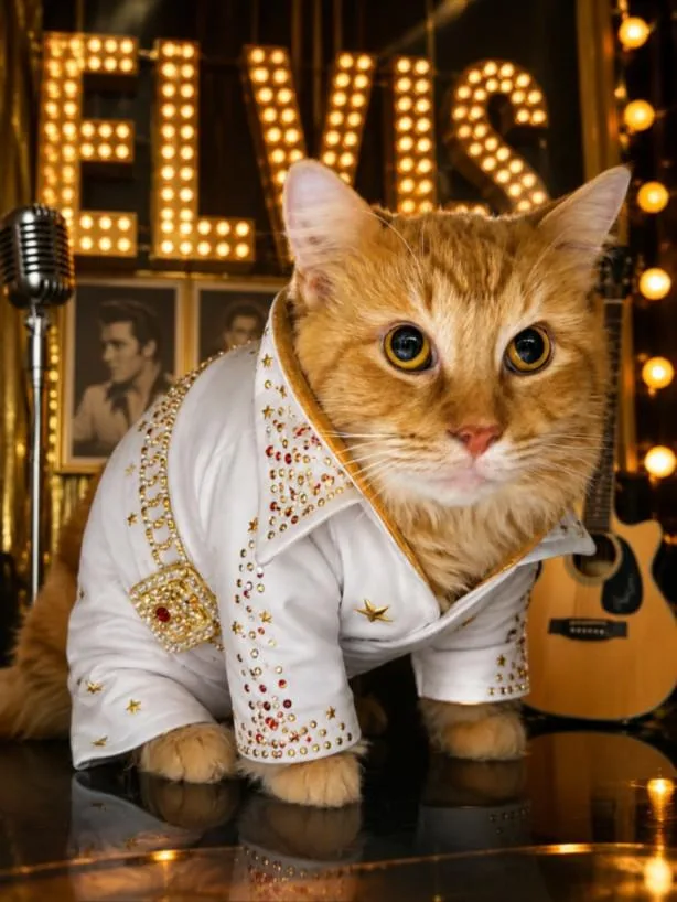 An adult small-sized male Domestic Medium Hair cat named Elvis for adoption in Clinton Township, MI