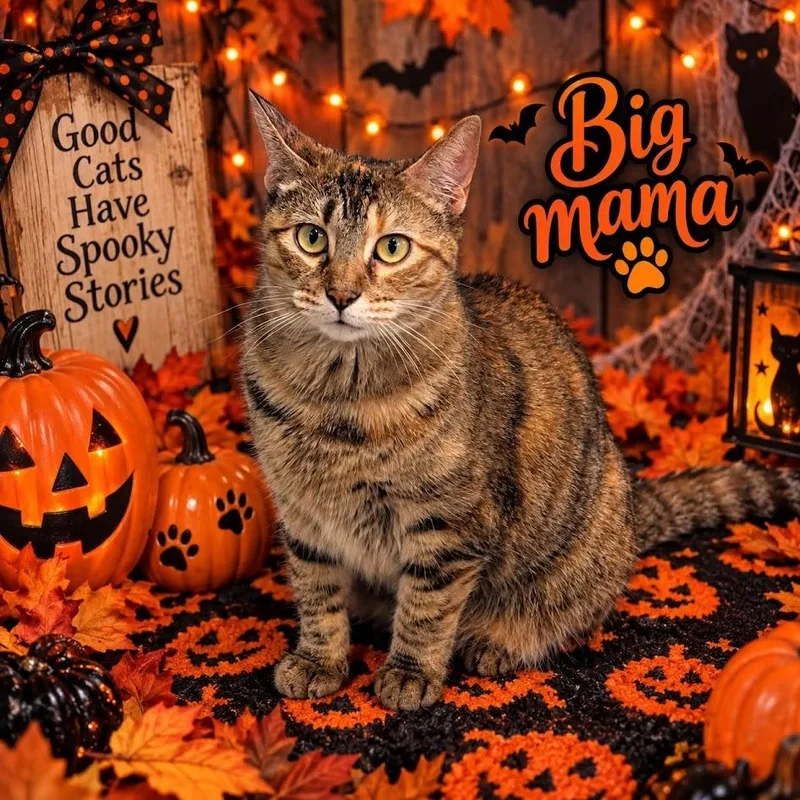 An adult large-sized female Brown / Chocolate Domestic Short Hair cat named Big Mama for adoption in South Elgin, IL