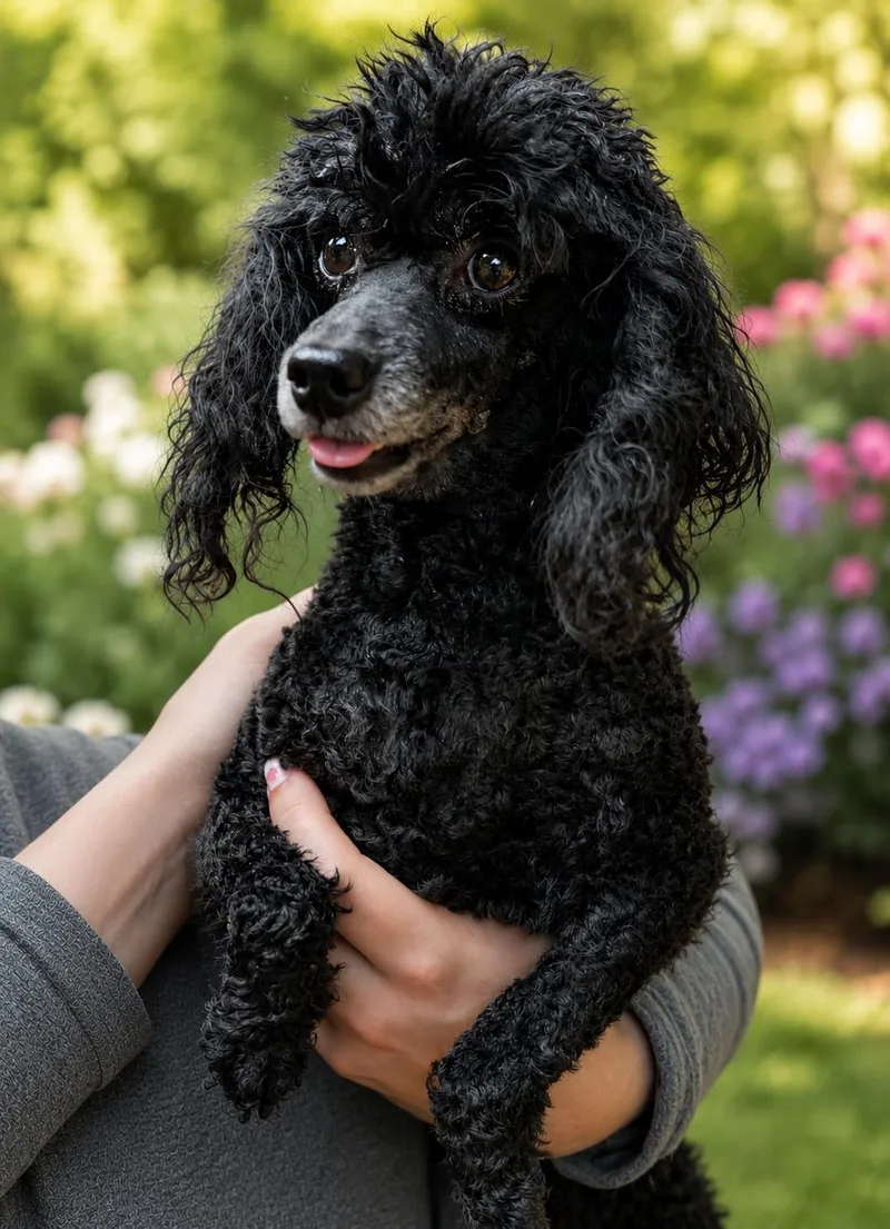 An adult small-sized female Black Poodle (Toy) dog named Ava for adoption in POTOMAC, MD