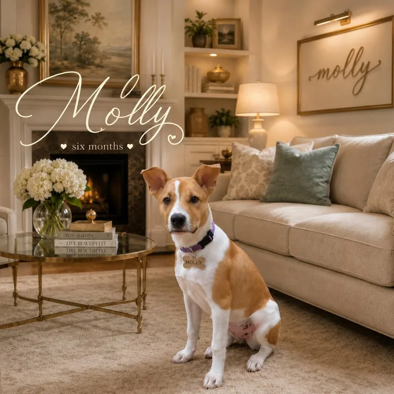 A young medium-sized female Australian Cattle Dog / Blue Heeler dog named Molly for adoption in Orange, CA