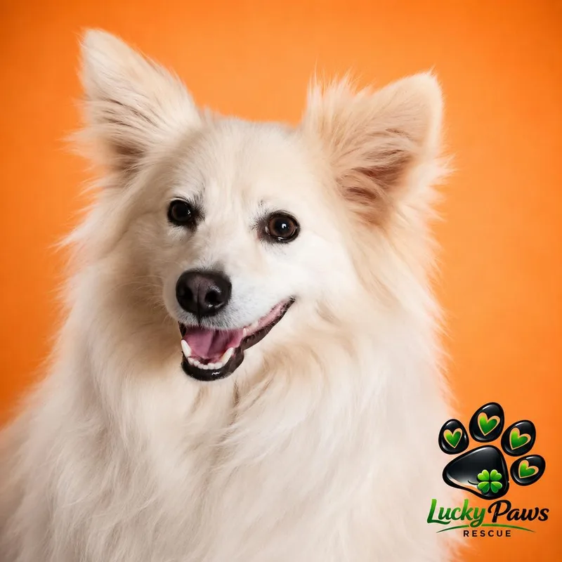 A young small-sized female White / Cream American Eskimo Dog dog named Spirit Litter Angel for adoption in Sumter, SC