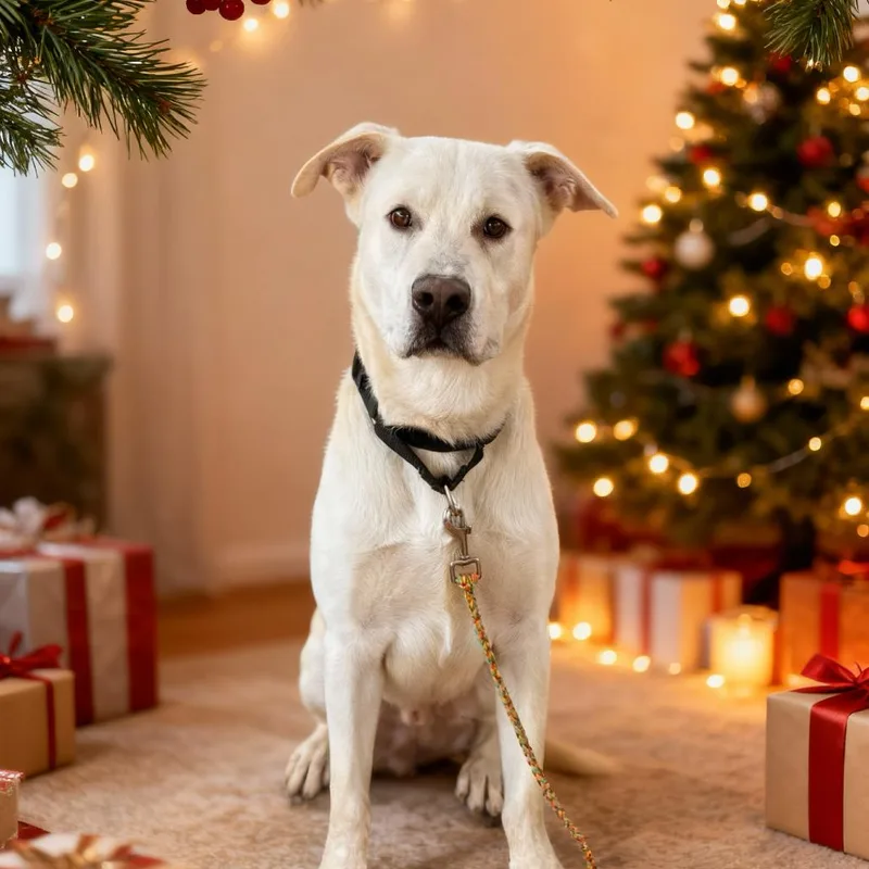 An adult large-sized male White / Cream Labrador Retriever dog named Autumn Equinox for adoption in Austin, TX