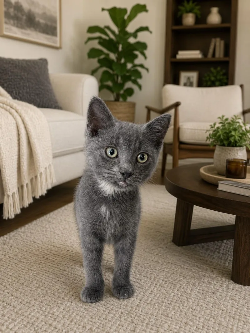 A baby small-sized female Dilute Calico Domestic Short Hair cat named Gemma for adoption in Hickory, NC