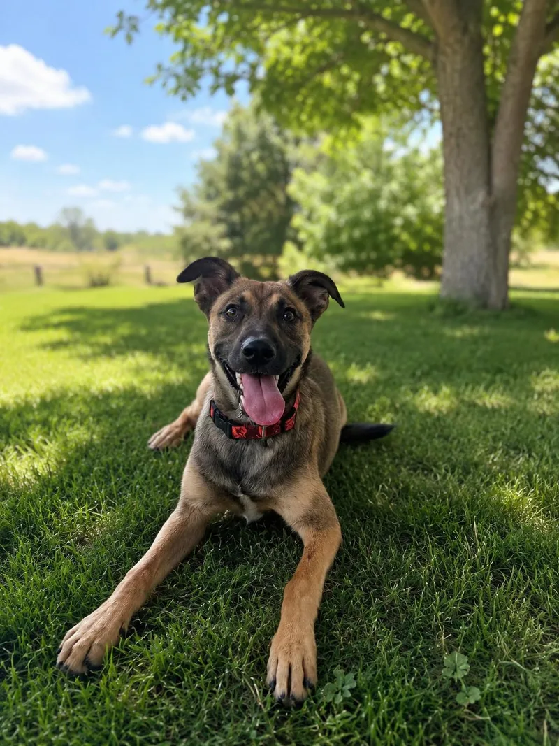 A young medium-sized male Black German Shepherd Dog dog named Otto for adoption in Chickasha, OK