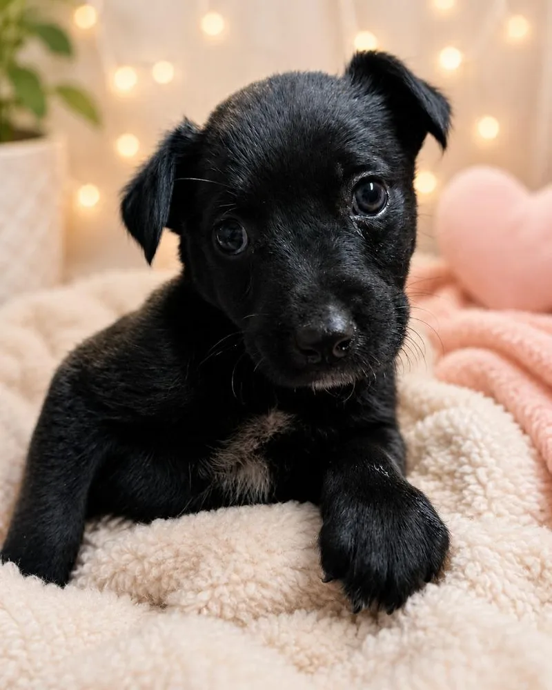 A baby medium-sized female Australian Cattle Dog / Blue Heeler dog named Nebula for adoption in Fayetteville, TN