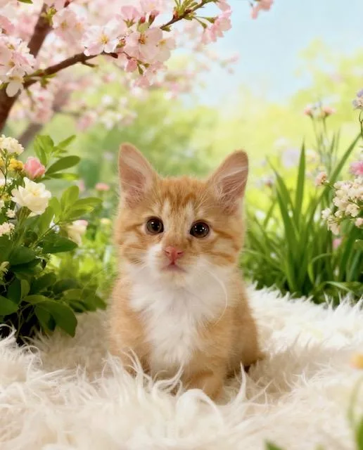 A baby small-sized male Domestic Medium Hair cat named Carter for adoption in Tehachapi, CA