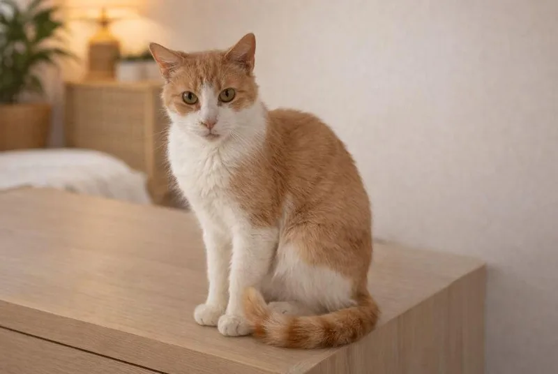 An adult small-sized female Orange & White Domestic Short Hair cat named Prada for adoption in Hudson, NH