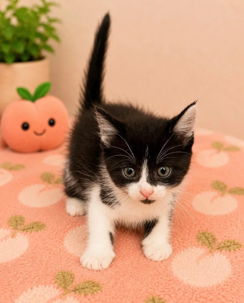 A baby medium-sized male Domestic Short Hair cat named Robert Downey Fur for adoption in Douglasville, GA