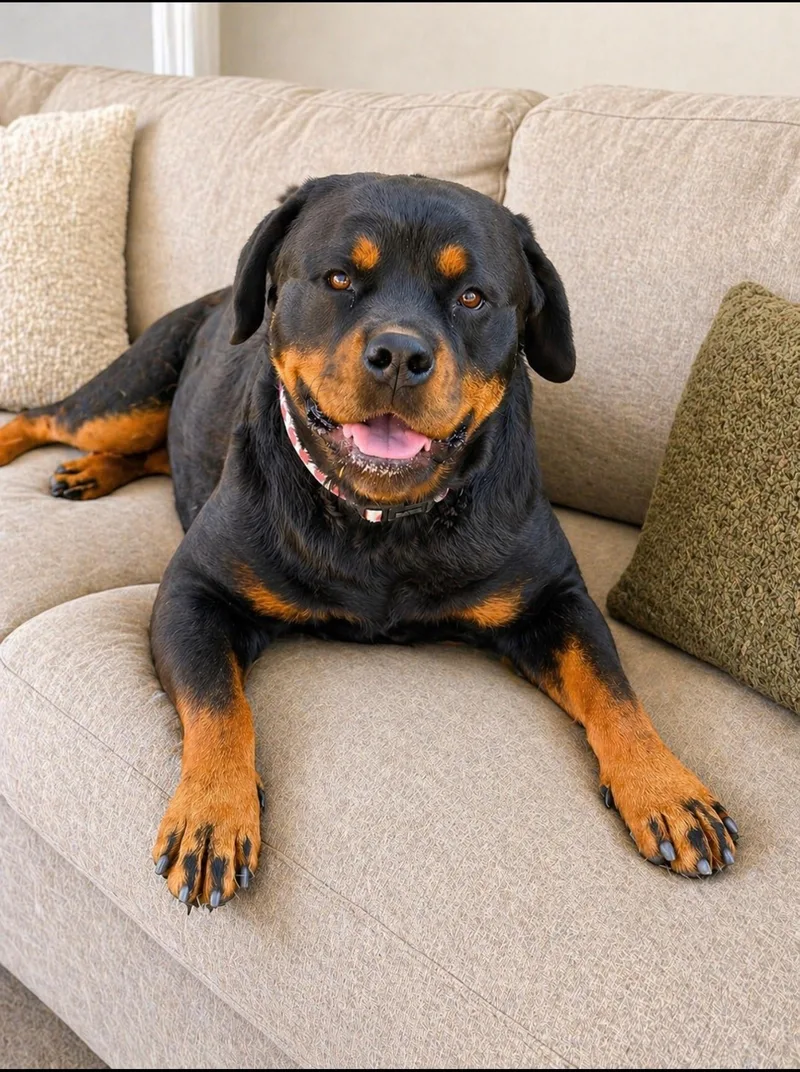 A young medium-sized female Rottweiler dog named Annie for adoption in Oceanside , CA