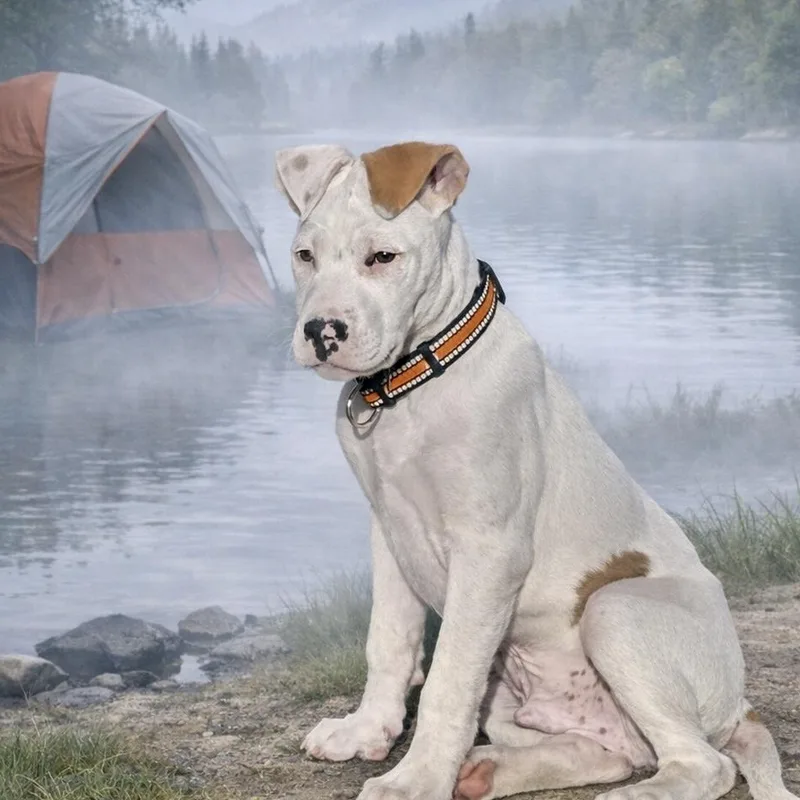 A young medium-sized male White / Cream Terrier dog named Edgar Allen Paw for adoption in Corpus Christi, TX