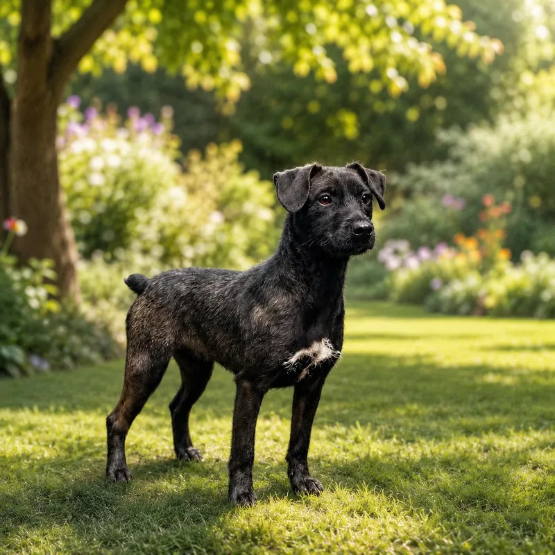 An adult small-sized male Brindle Patterdale Terrier / Fell Terrier dog named Rosie for adoption in Coal City, IL