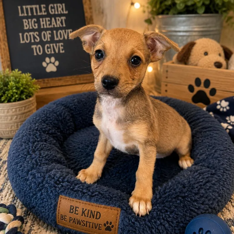 A baby small-sized female Brown / Chocolate Chihuahua dog named Bambi for adoption in Sacramento, CA