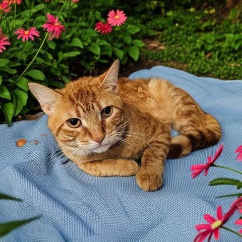 A young small-sized male Domestic Short Hair cat named Stitch for adoption in Clinton Township, MI