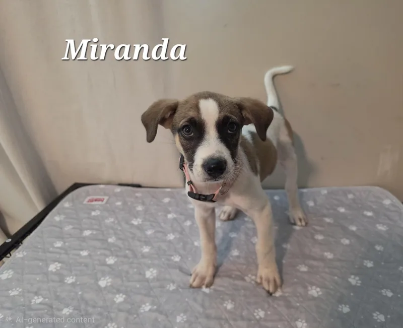 A baby medium-sized female Yellow / Tan / Blond / Fawn Collie dog named Miranda Mars for adoption in Andover, MA