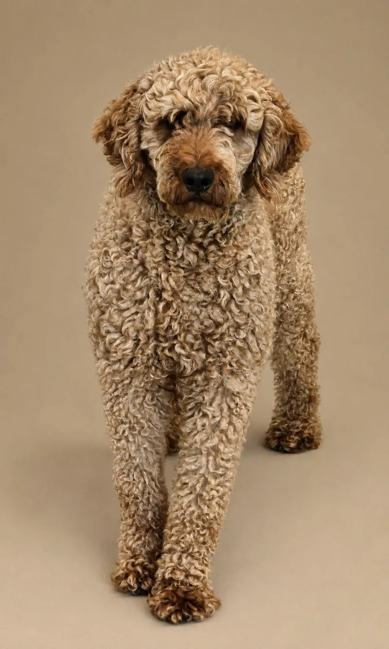 An adult medium-sized male Golden Poodle dog named Ruger for adoption in Wooster, OH