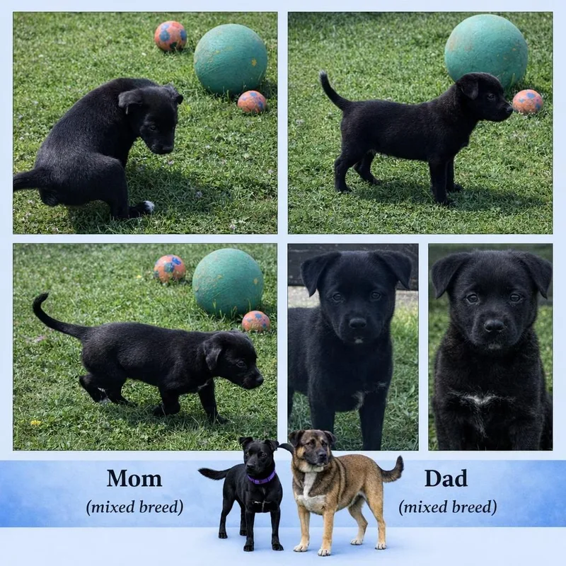 A baby small-sized female Black Labrador Retriever dog named Thing for adoption in Spokane, WA