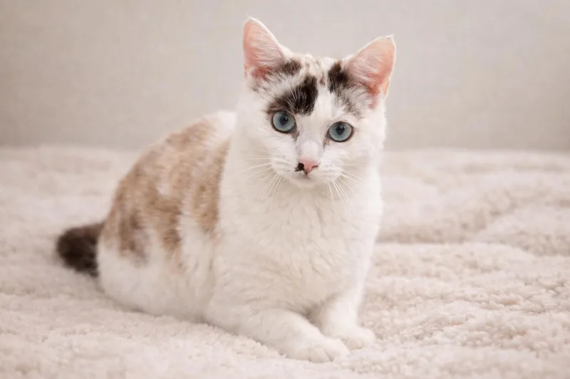 A young medium-sized female Buff & White Siamese cat named Luna & Willow for adoption in Indian Trail, NC