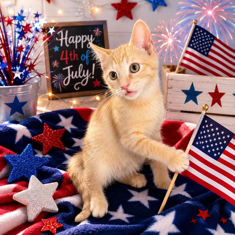 A baby small-sized male Orange / Red Domestic Short Hair cat named Grill for adoption in Yanceyville, NC