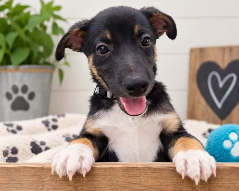 A baby medium-sized male Mixed Breed dog named Lincoln for adoption in Mesa, AZ