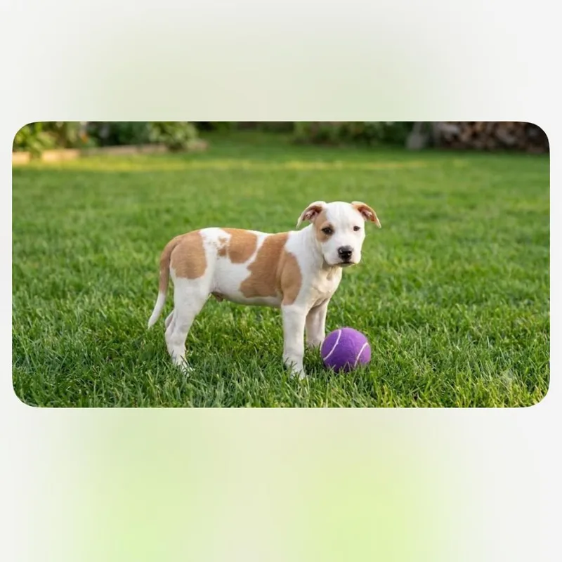 A baby medium-sized male White / Cream Pit Bull Terrier dog named Keith Urban for adoption in Joliet, IL