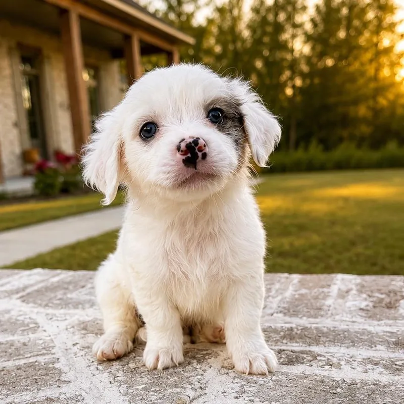 A baby small-sized male White / Cream Jack Russell Terrier dog named Cream for adoption in Baton Rouge, LA