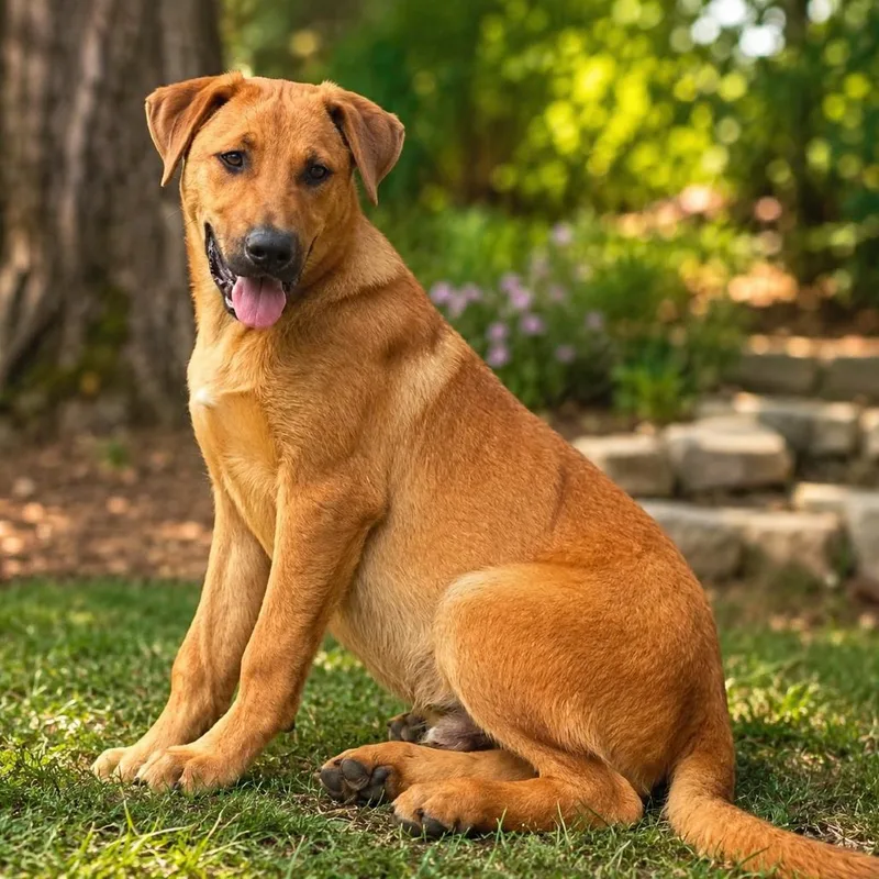 A young medium-sized male Red / Chestnut / Orange Shepherd dog named Ranger D for adoption in Corsicana, TX