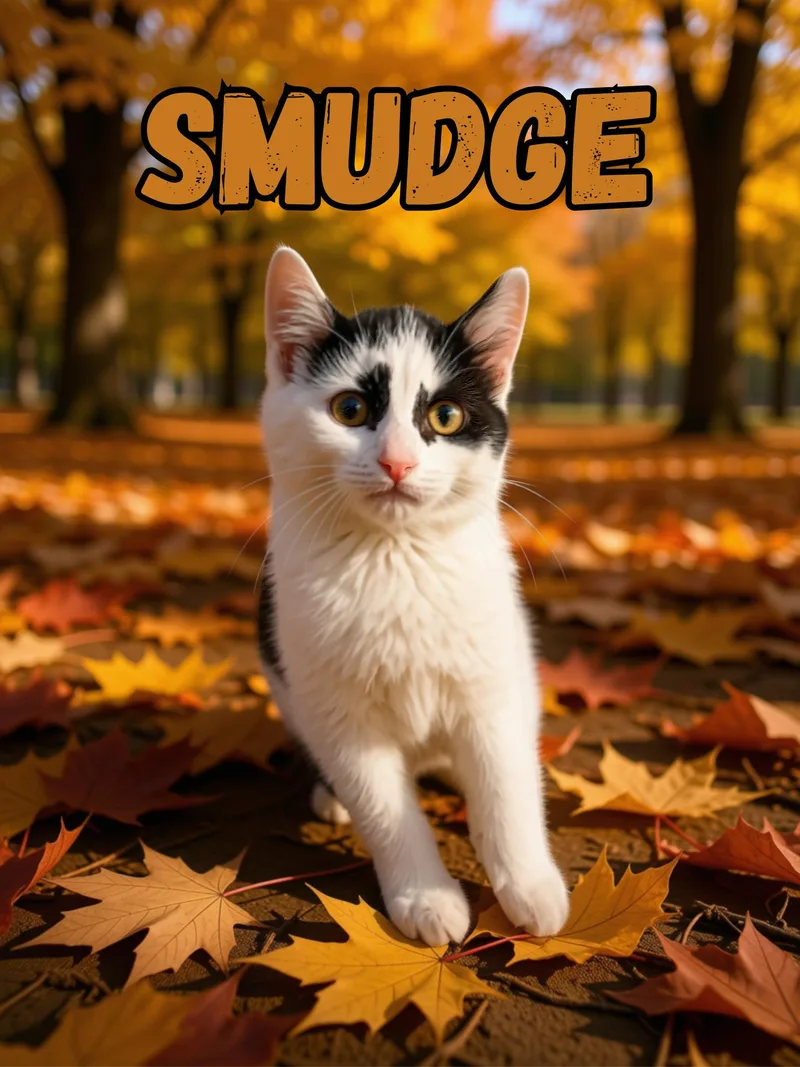 A baby medium-sized female Black & White / Tuxedo Domestic Short Hair cat named Smudge & Turbo for adoption in Orleans, VT