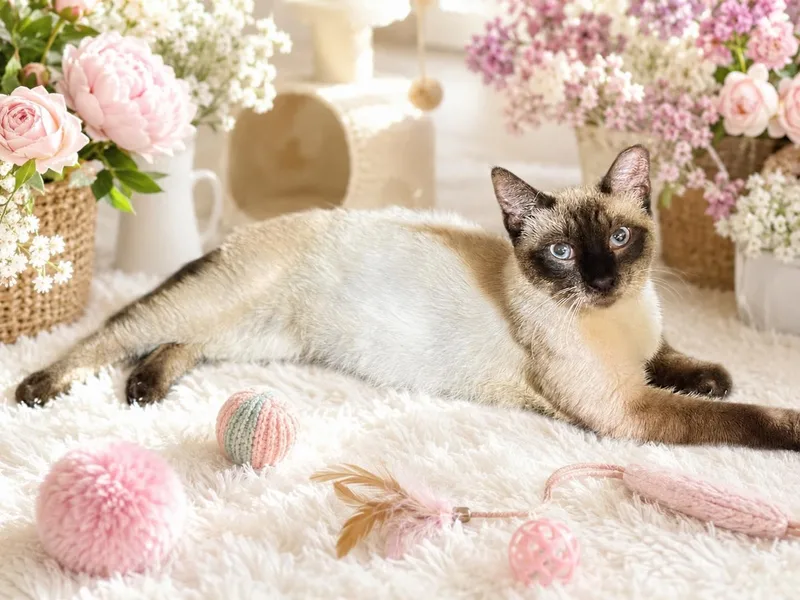 A young large-sized male Seal Point Siamese cat named Kai for adoption in largo, FL