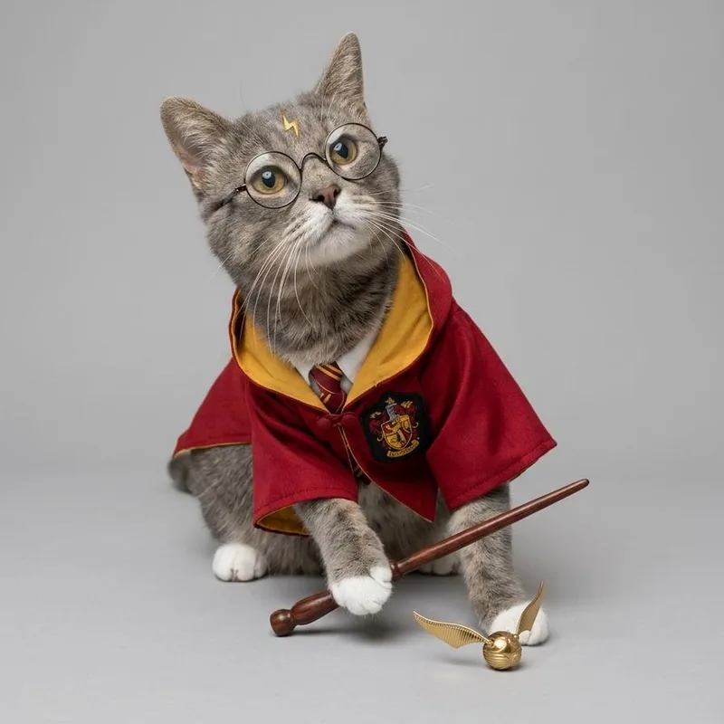 An adult large-sized male Gray / Blue / Silver Domestic Short Hair cat named Harry Pawter for adoption in Houston, TX