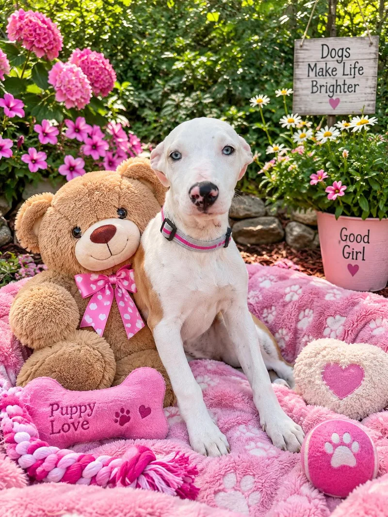 A young medium-sized female White / Cream Labrador Retriever dog named Bambi for adoption in Wanaque, NJ