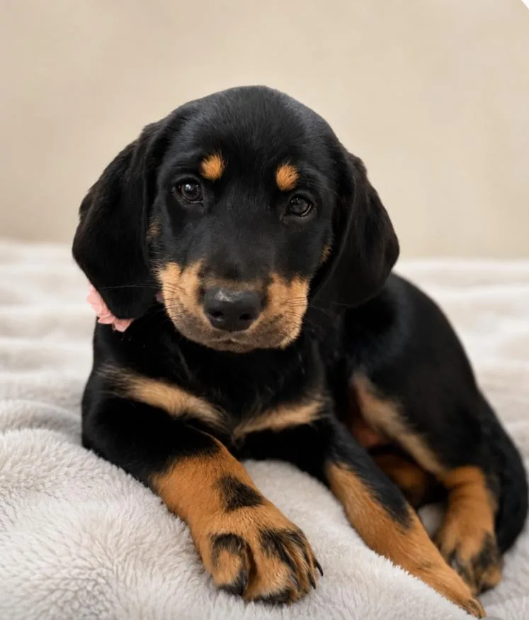A baby medium-sized female Bicolor Beagle dog named Madison for adoption in CHURCHVILLE, NY