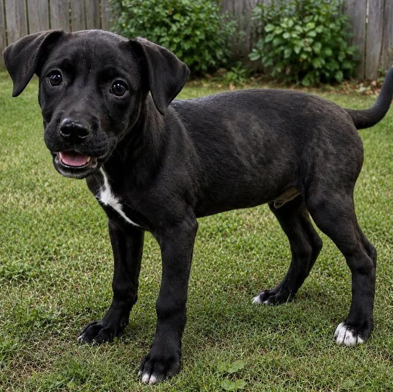 A baby medium-sized male Black Mixed Breed dog named Roy Kent for adoption in Cranston, RI