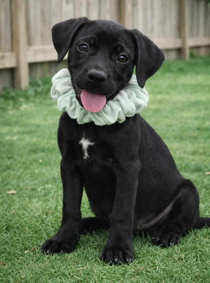 A baby medium-sized male Black Labrador Retriever dog named Tucker for adoption in Crown Point, IN