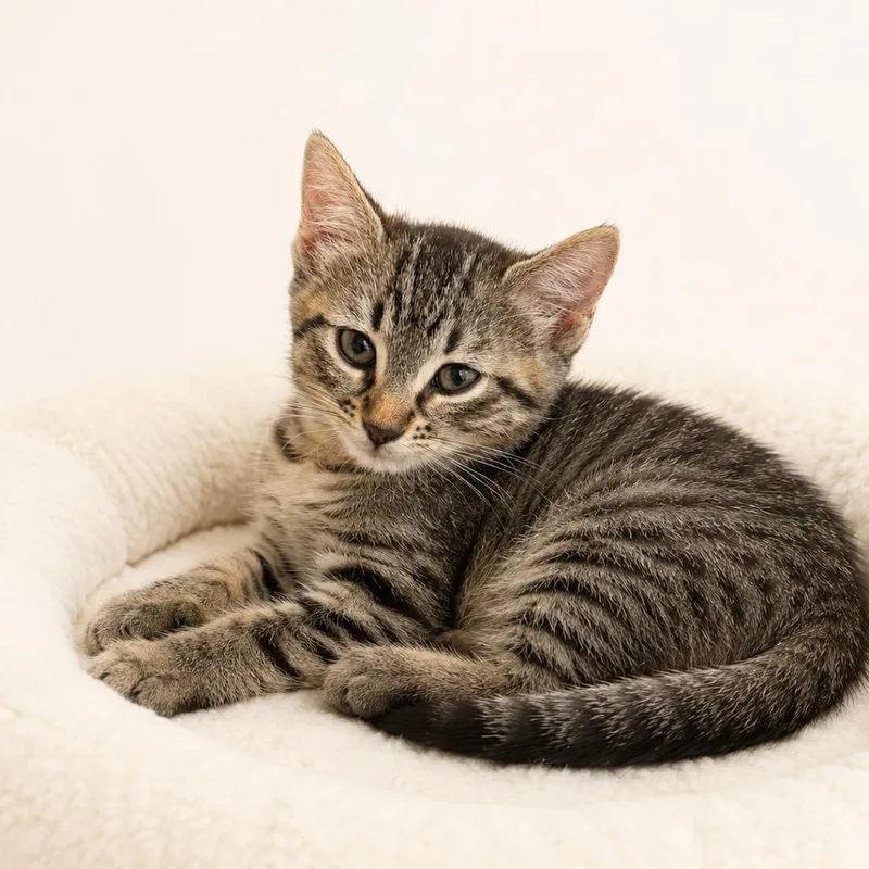 A baby small-sized female Brown / Chocolate Domestic Short Hair cat named Sophia for adoption in Redwood Falls, MN