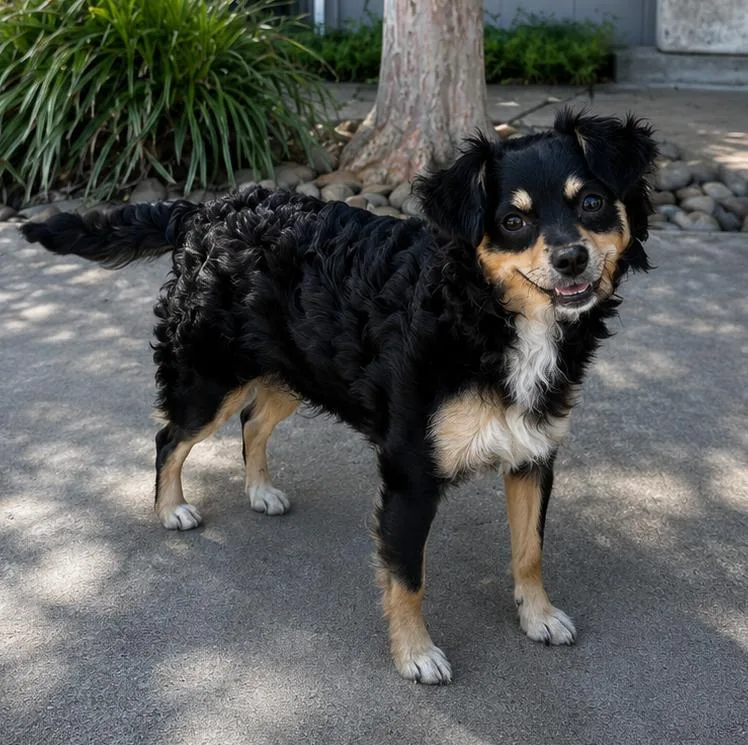 A young small-sized male Black Terrier dog named Chewy for adoption in Lathrop, CA