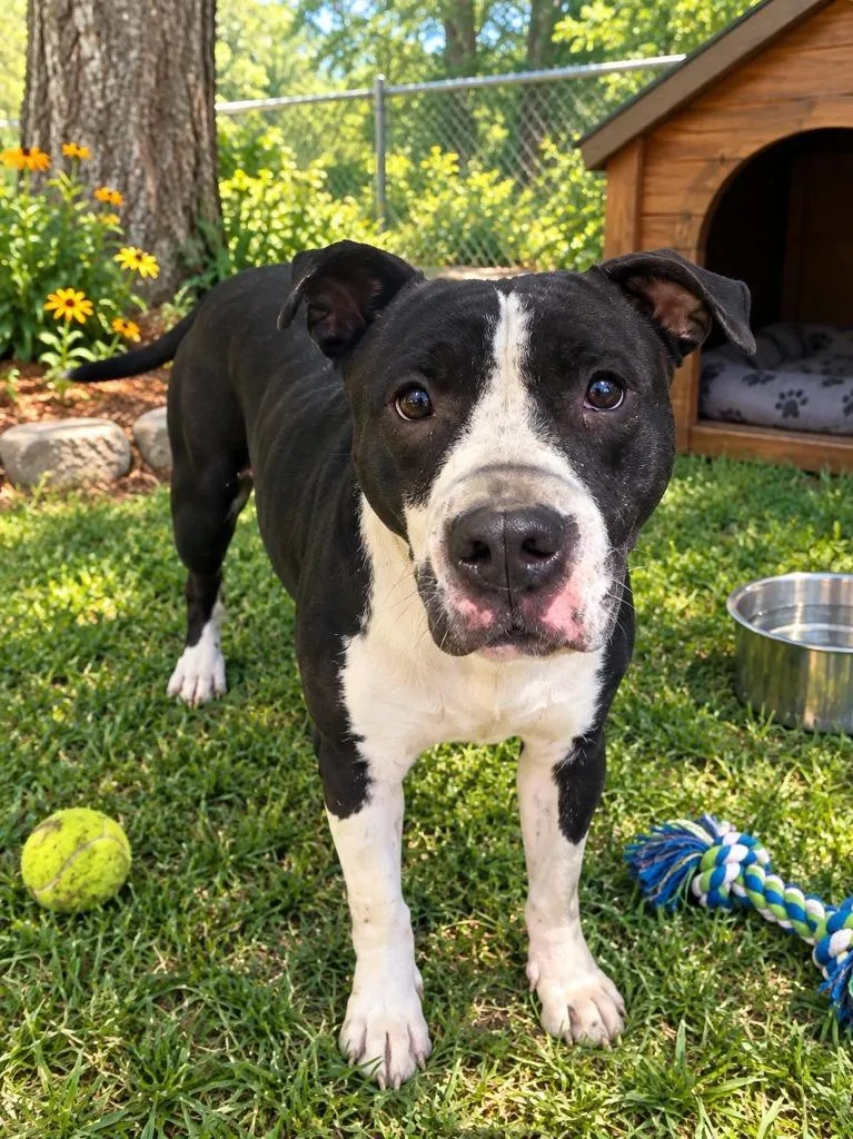 An adult medium-sized female American Staffordshire Terrier dog named Sookie for adoption in Trenton, NJ
