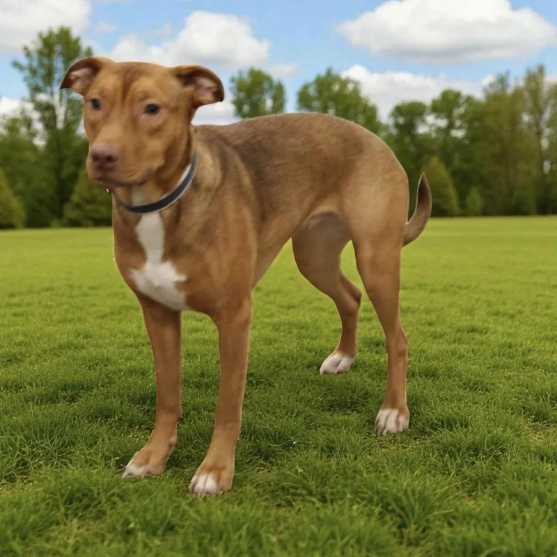 A young medium-sized female Golden Shepherd dog named Butter for adoption in Andover, MA