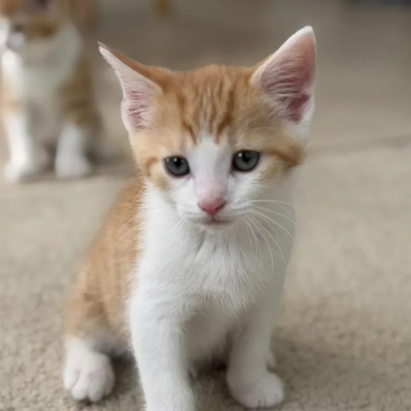 A baby small-sized male Orange / Red Domestic Short Hair cat named Baseball for adoption in York, PA