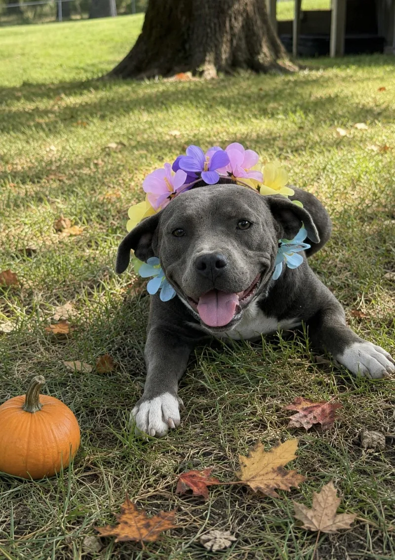 A young large-sized female Pit Bull Terrier dog named Alyssa Alabama for adoption in Nashville, TN