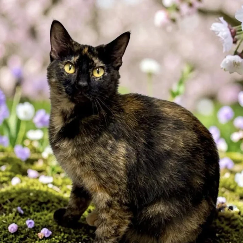 An adult medium-sized female Tortoiseshell Domestic Short Hair cat named Marble for adoption in Bentonville, AR