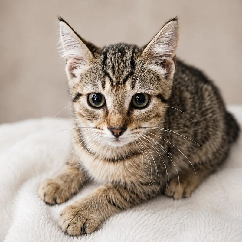 A baby small-sized female Brown / Chocolate Domestic Short Hair cat named Violet for adoption in Sarasota, FL