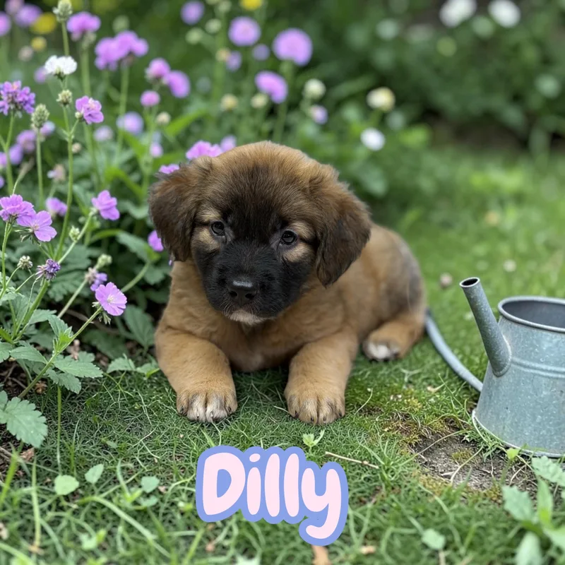 A baby medium-sized female Black German Shepherd Dog dog named Dilly for adoption in Tomball, TX