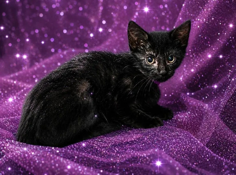 A baby small-sized female Domestic Medium Hair cat named Charlene for adoption in Washington Court House, OH