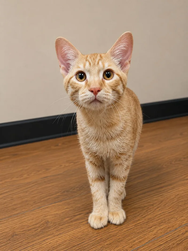 A baby medium-sized male Orange / Red Domestic Short Hair cat named Amigo for adoption in Lake Saint Louis, MO