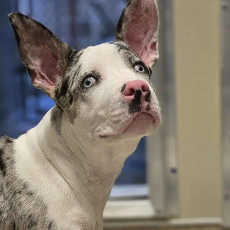 A young medium-sized female White / Cream Mixed Breed dog named Dippin Dot for adoption in Sonoma, CA